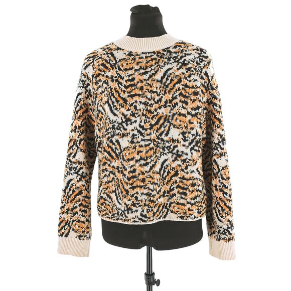Rachel Comey‎ Target Animal Print Crew Neck Long Sleeve Women’s Sweater Small - Picture 1 of 15